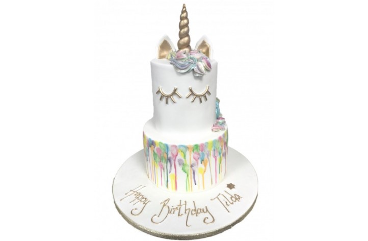 Unicorn Drip Tiered Cake